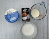 A picture of step 1 of Creamy coconut ice-cream.