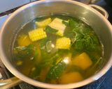 Foto langkah ke 3 dari resep Sayur Bening Bayam, Labu dan Jagung.