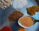 A picture of step 1 of Arvi ki sukhi sabzi.