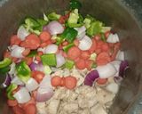 A picture of step 6 of Chinese Rice with Chicken Jalfrezi.