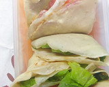 Foto del paso 5 de la receta: Pañuelitos de panqueque primaverales. Receta APTA PICNIC