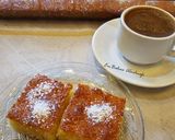 A picture of step 5 of Basbousa (Seven Cups Cake).