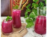 Foto langkah ke 5 dari resep Exotic Pink Juice (Buah Naga Nanas Pisang Kurma Sunkist Daun Mint).