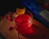 A picture of step 2 of Strawberry clementine hot toddy.