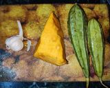 A picture of step 2 of Ghora saga Chuna paka saga.