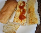 A picture of step 1 of Hot dog roll and fried egg #charity support recipe.