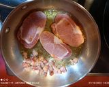 Foto del paso 4 de la receta: Milhojas de manzana ácida caramelizada con cebolla y panceta