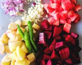 A picture of step 1 of Vegetable chopKolkata street food.