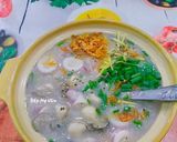 Hình bước làm 5 của món Cháo hàu sữa và mực tươi