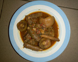 A picture of step 1 of Cow tail peppersoup.
