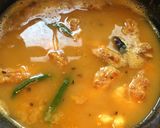 A picture of step 6 of Prawn Dal.