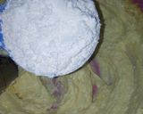 A picture of step 2 of Rainbow cookies.