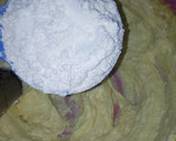 A picture of step 2 of Rainbow cookies.
