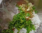 A picture of step 2 of Beetroot chilla.