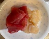 A picture of step 1 of Sashimi Yukhoe (Korean  style).