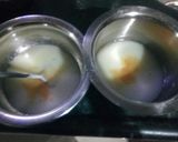 A picture of step 1 of Marbel cake.