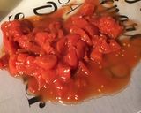 Une image de l'étape 4 de Nouilles japonaises aux tomates, harengs, shiitakes et aubergine blanche.