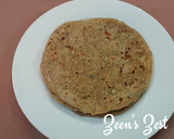 A picture of step 3 of Bajra and Wheat Chapatis with Spring Onions.