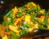 A picture of step 9 of Aloo bhindi.