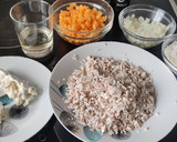 Foto del paso 1 de la receta: Risotto de calabaza y champiñones con queso gorgonzola