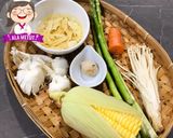 Foto langkah ke 1 dari resep Sup Asparagus Vegan alaMetut 👩‍🍳.