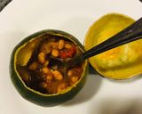 A picture of step 2 of Gem squash and baked beans.