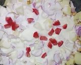 A picture of step 2 of Dahi Phulki+Papri Chana Chat 😋😋😋.