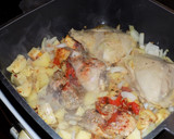 Foto del paso 5 de la receta: Cubos de papa a la mostaza con pollo y morrones asados (receta incluida)