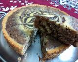 A picture of step 9 of Zebra Cake.