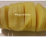 Hình bước làm 1 của món Khoai tây bỏ lò nướng bơ tỏi phô mai