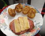 Foto del paso 6 de la receta: Chuletas de Sajonia con queso Brie y patatas especiadas