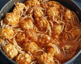 A picture of step 8 of Baked Meatball Spaghetti.