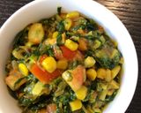A picture of step 4 of Spinach corn.