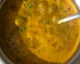 A picture of step 2 of Soppu Saaru (radish leaves rasam).