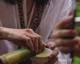 在九份山上圍爐的竹筒烤茶的食譜步驟3照片