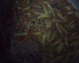 A picture of step 5 of Aloo Qeema.