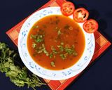 A picture of step 5 of Tomato dhania shorba.