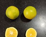 A picture of step 1 of Lemony and minty sweet lime juice.