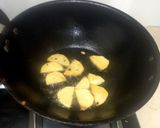 A picture of step 7 of Bitter grud with potato.