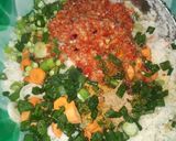 A picture of step 2 of Dambun shinkafa.