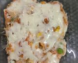 A picture of step 8 of Bread Lasagna in pan.