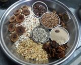 A picture of step 1 of Dry fruit ladu.