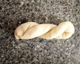 A picture of step 8 of Kkwabaegi(twisted korean doughnut).