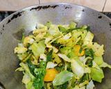 A picture of step 4 of SARSON SAAG CABBAGE SABZI...