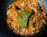 A picture of step 5 of Gongura Prawns (Andhra style Prawns Curry cooked with tangy Sorrel Leaves).