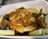 Une image de l'étape 10 de Duo de courgettes et aubergine chinoise aux gingembre et épices.