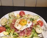 Une image de l'étape 1 de La frisée aux lardons à ma façon.