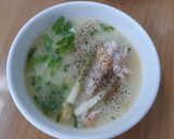 Hình bước làm 3 của món Cháo gà + gỏi