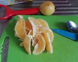 Foto del paso 5 de la receta: Gelatina 🍊🍎''Frutas encapsuladas''
