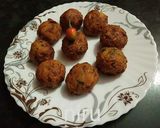 A picture of step 4 of Veggies and Rice masala balls.